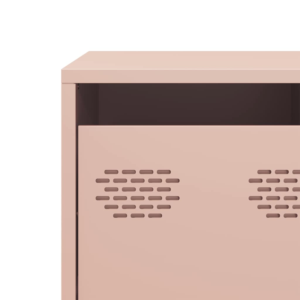Meuble TV vidaXL rose 101,5x39x43,5 cm en acier laminé à froid