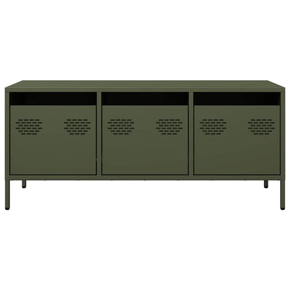 vidaXL TV-Schrank Olivgrün 101,5x39x43,5 cm Kaltgewalzter Stahl