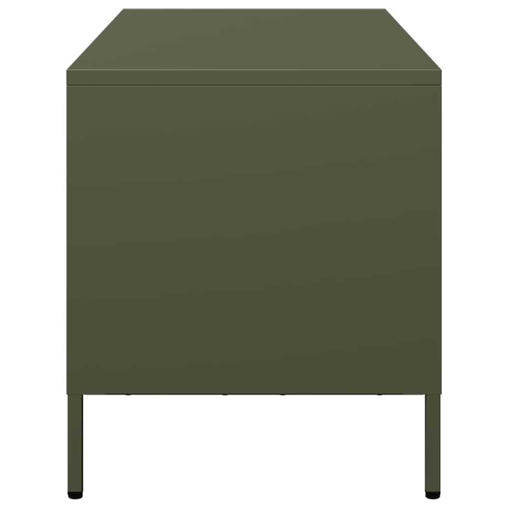 vidaXL TV-Schrank Olivgrün 101,5x39x43,5 cm Kaltgewalzter Stahl