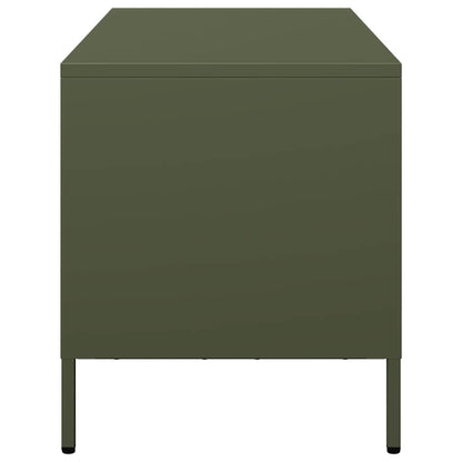 vidaXL TV-Schrank Olivgrün 101,5x39x43,5 cm Kaltgewalzter Stahl