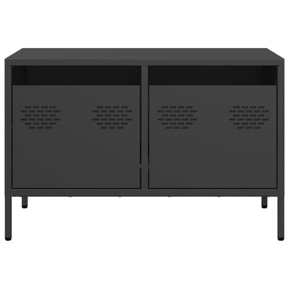 vidaXL TV-Schrank Schwarz 68x39x43,5 cm Kaltgewalzter Stahl