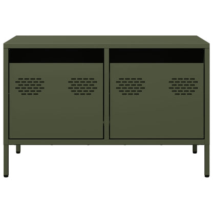 vidaXL TV-Schrank Olivgrün 68x39x43,5 cm Kaltgewalzter Stahl