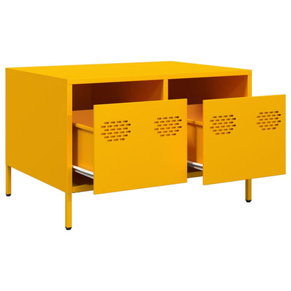 vidaXL TV-Schrank Senfgelb 68x50x43,5 cm Kaltgewalzter Stahl