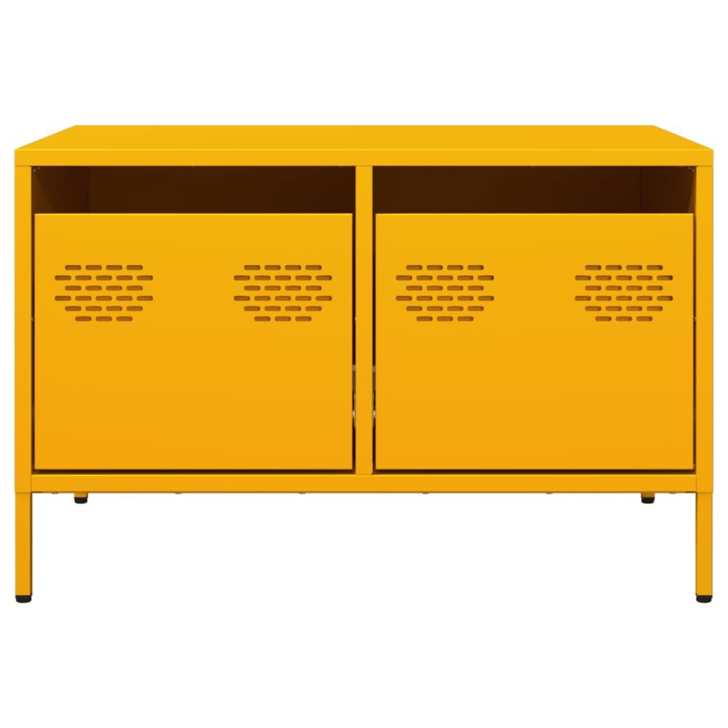 vidaXL TV-Schrank Senfgelb 68x50x43,5 cm Kaltgewalzter Stahl