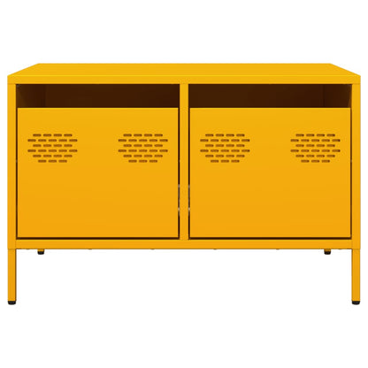 vidaXL TV-Schrank Senfgelb 68x50x43,5 cm Kaltgewalzter Stahl