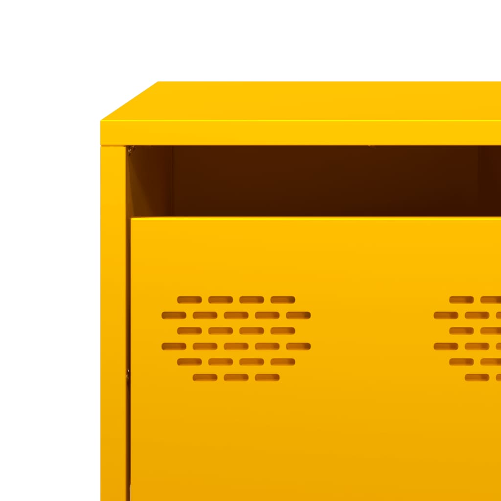 vidaXL TV-Schrank Senfgelb 68x50x43,5 cm Kaltgewalzter Stahl