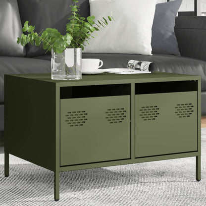 vidaXL TV-Schrank Olivgrün 68x50x43,5 cm Kaltgewalzter Stahl