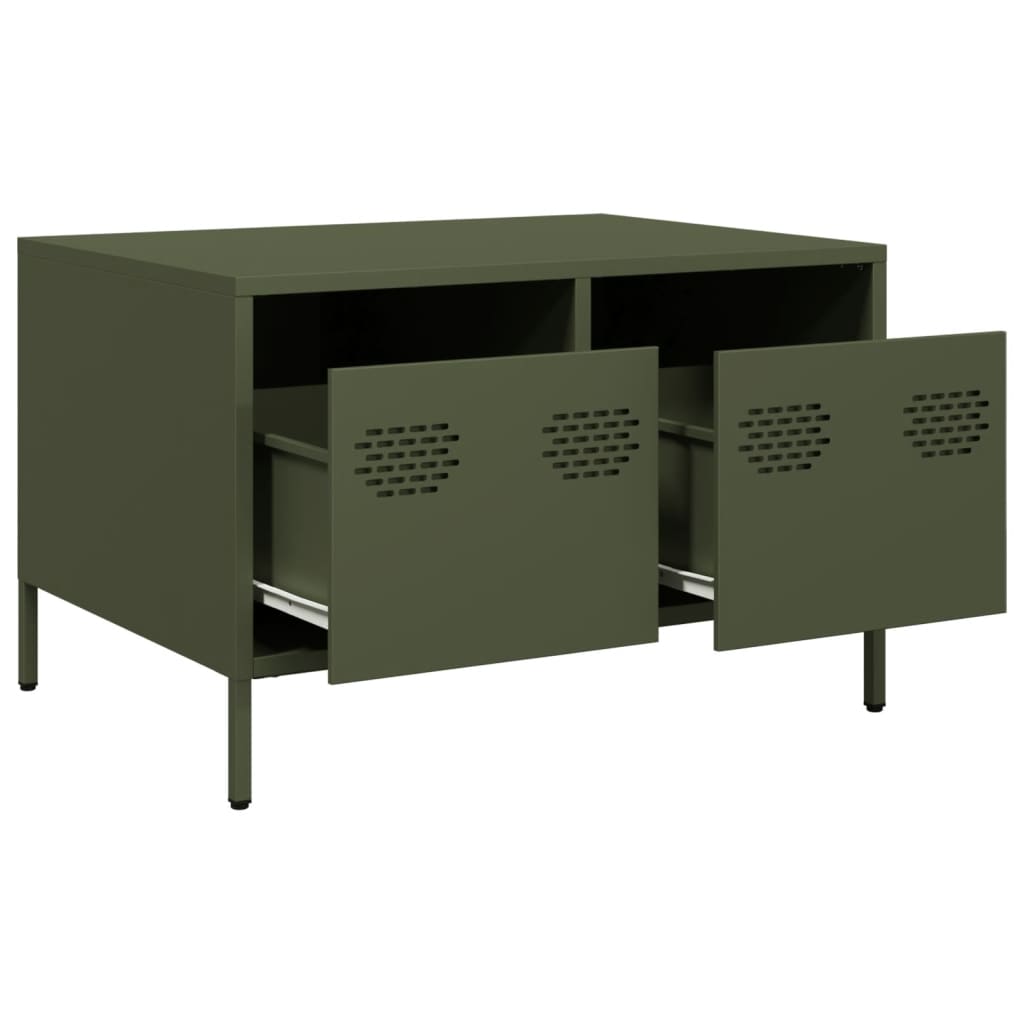 vidaXL TV-Schrank Olivgrün 68x50x43,5 cm Kaltgewalzter Stahl