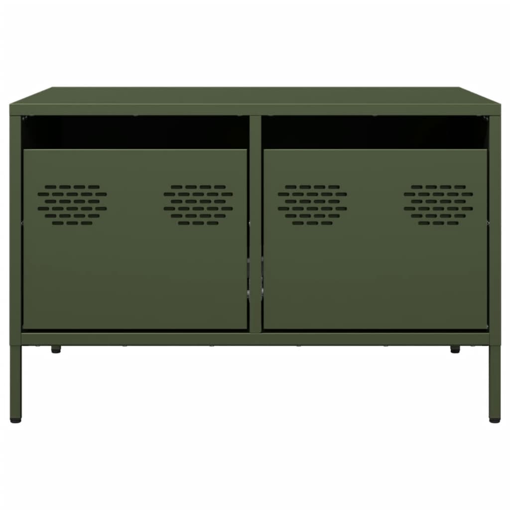 vidaXL TV-Schrank Olivgrün 68x50x43,5 cm Kaltgewalzter Stahl