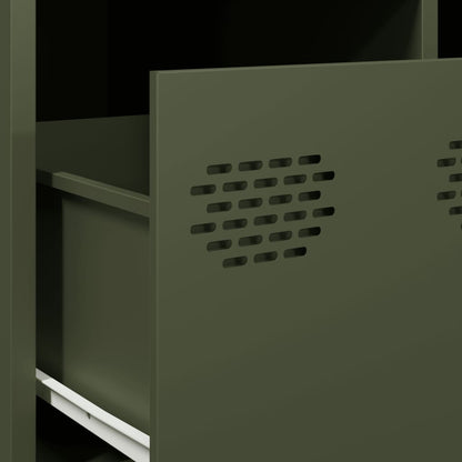 vidaXL TV-Schrank Olivgrün 68x50x43,5 cm Kaltgewalzter Stahl