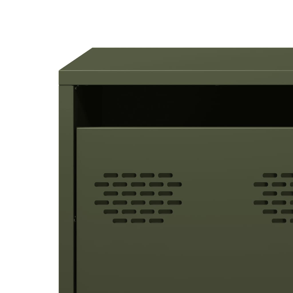 vidaXL TV-Schrank Olivgrün 68x50x43,5 cm Kaltgewalzter Stahl