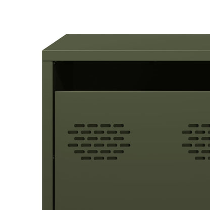 vidaXL TV-Schrank Olivgrün 68x50x43,5 cm Kaltgewalzter Stahl