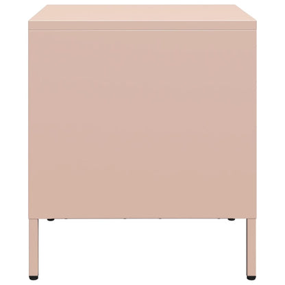 vidaXL Nachttisch Rosa 35x39x43,5 cm Stahl