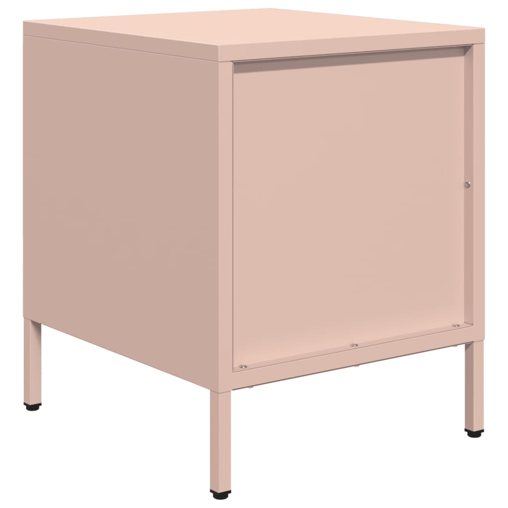 vidaXL Nachttisch Rosa 35x39x43,5 cm Stahl