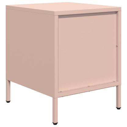 vidaXL Nachttisch Rosa 35x39x43,5 cm Stahl