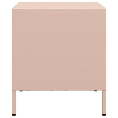 vidaXL Nachttische 2 Stk. Rosa 35x39x43,5 cm Stahl