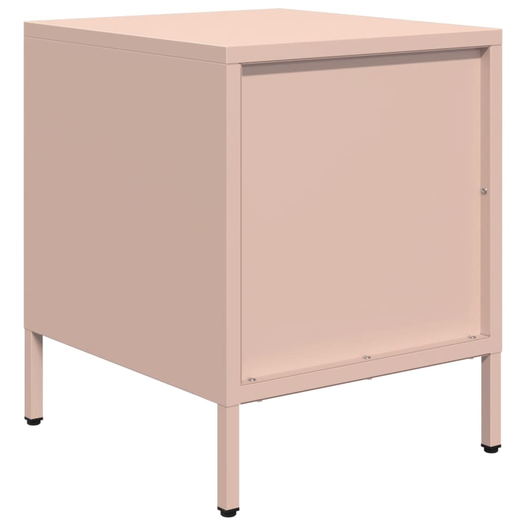 vidaXL Nachttische 2 Stk. Rosa 35x39x43,5 cm Stahl