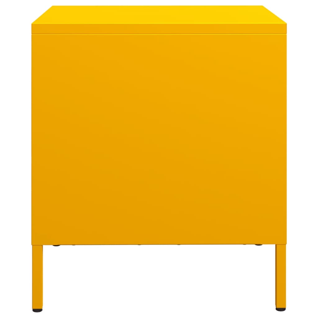 vidaXL Nachttisch Senfgelb 35x39x43,5 cm Stahl