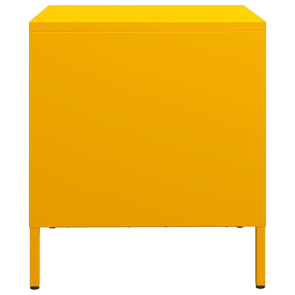 vidaXL Nachttisch Senfgelb 35x39x43,5 cm Stahl