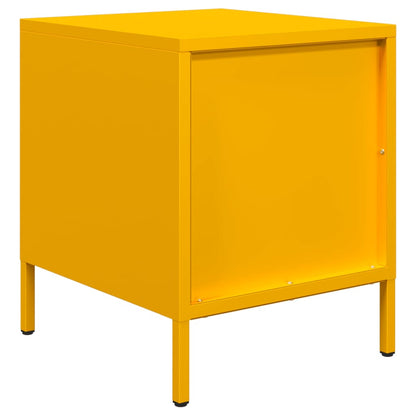 vidaXL Nachttisch Senfgelb 35x39x43,5 cm Stahl