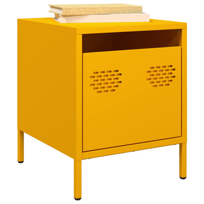 vidaXL Nachttisch Senfgelb 35x39x43,5 cm Stahl