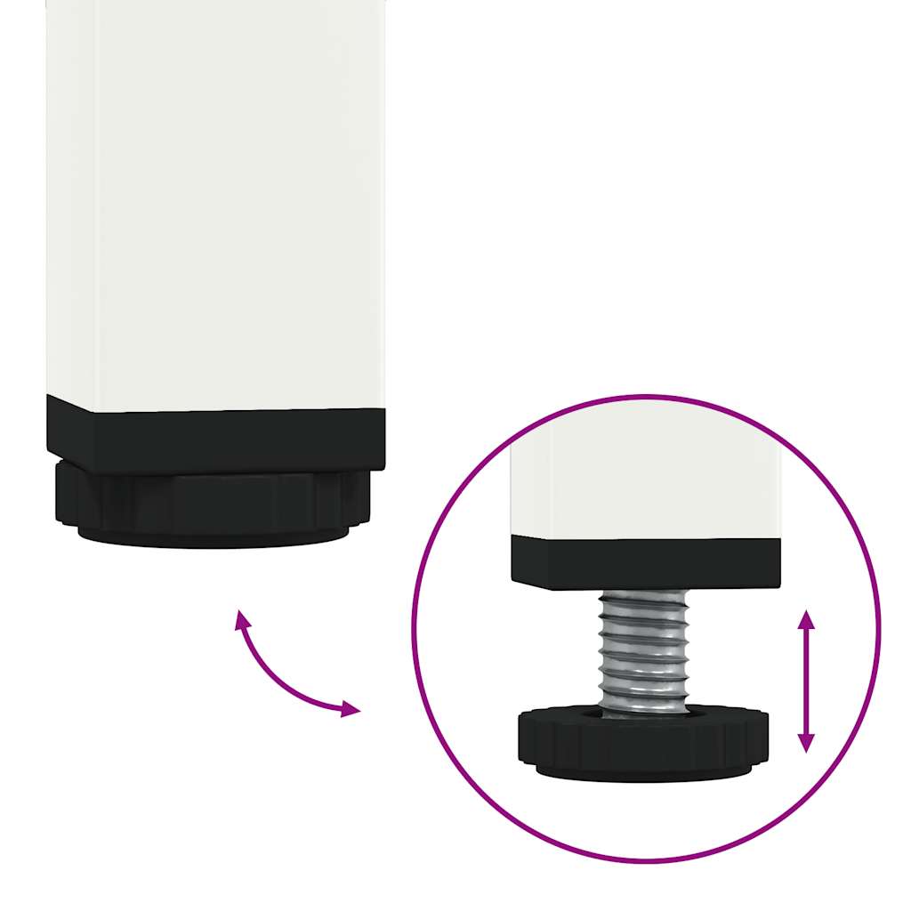 Nachttisch Weiß 35x39x43,5 cm Stahl