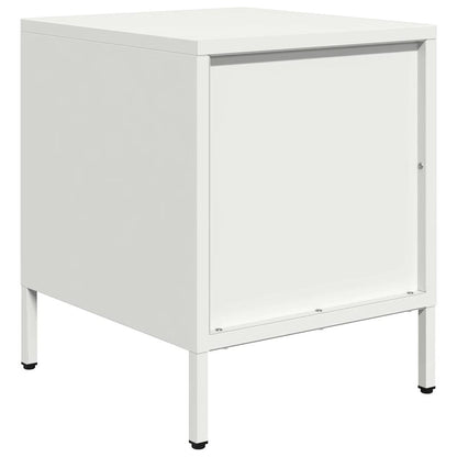 vidaXL Nachttische 2 Stk. Weiß 35x39x43,5 cm Stahl