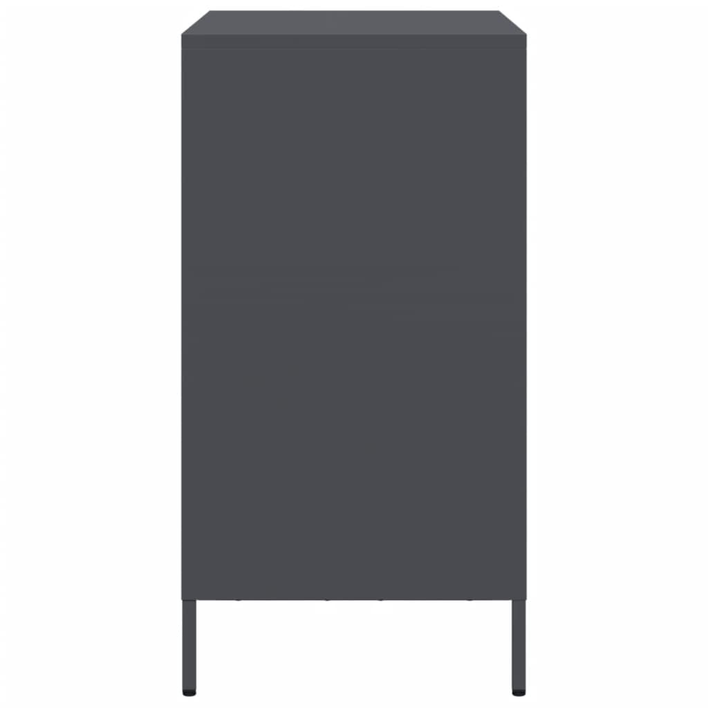 vidaXL Sideboard Anthrazit 68x39x73,5 cm Kaltgewalzter Stahl