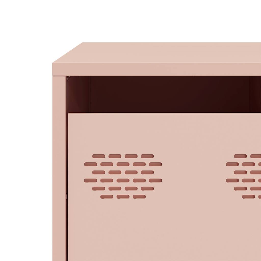 vidaXL Table basse rose 101,5x50x43,5 cm Acier laminé à froid