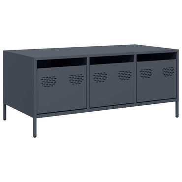 vidaXL Table basse anthracite 101,5x50x43,5 cm Acier laminé à froid