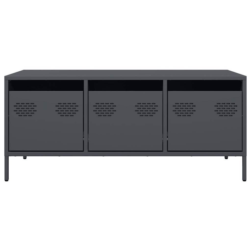 vidaXL Table basse anthracite 101,5x50x43,5 cm Acier laminé à froid