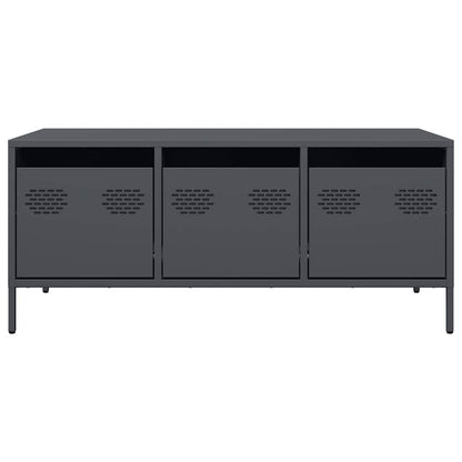 vidaXL Table basse anthracite 101,5x50x43,5 cm Acier laminé à froid