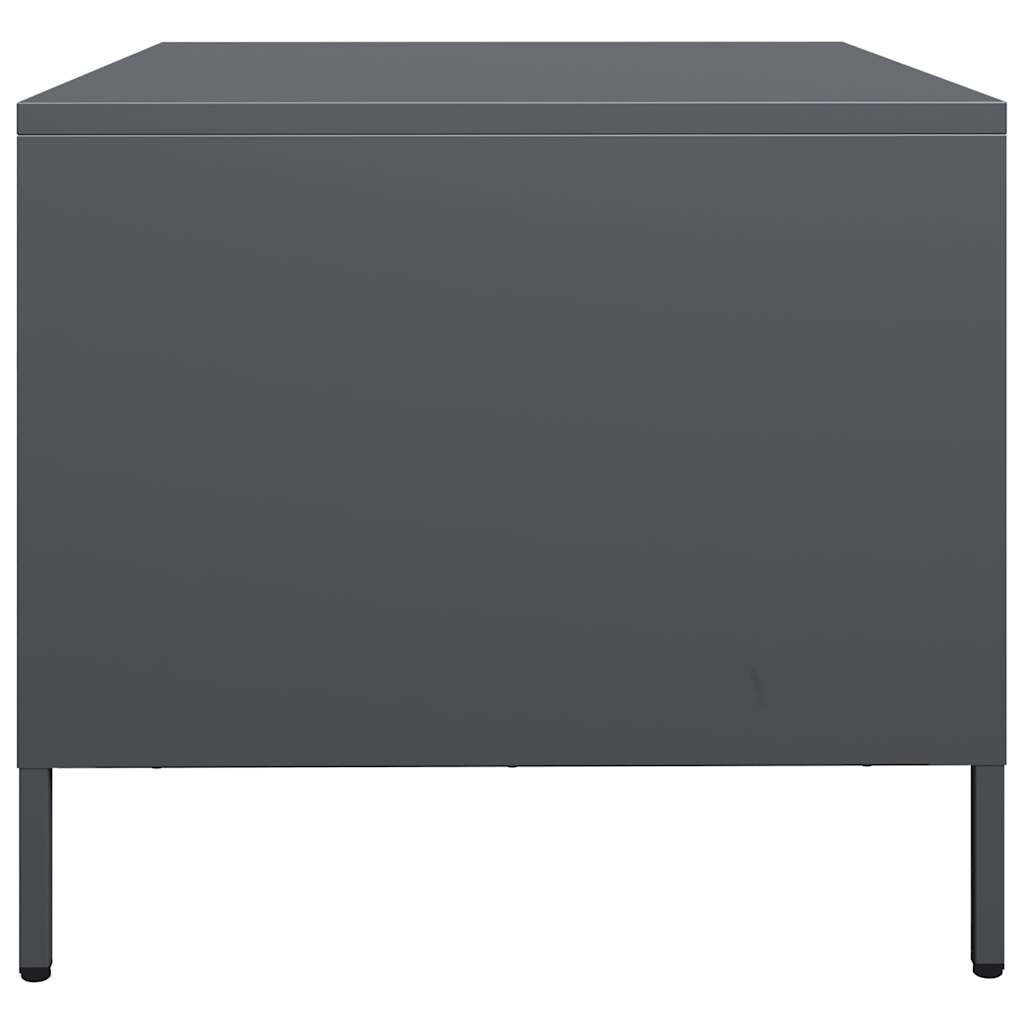 vidaXL Table basse anthracite 101,5x50x43,5 cm Acier laminé à froid