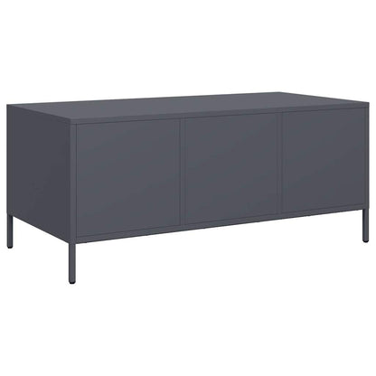 vidaXL Table basse anthracite 101,5x50x43,5 cm Acier laminé à froid