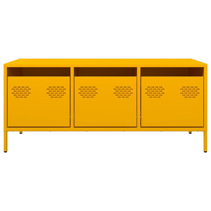 vidaXL Table basse Moutarde 101,5x50x43,5 cm Acier laminé à froid
