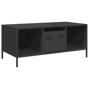 vidaXL Table basse Noir 101,5x50x43,5 cm Acier laminé à froid