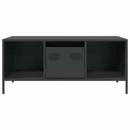 vidaXL Table basse Noir 101,5x50x43,5 cm Acier laminé à froid