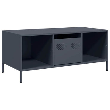 vidaXL Table basse anthracite 101,5x50x43,5 cm Acier laminé à froid