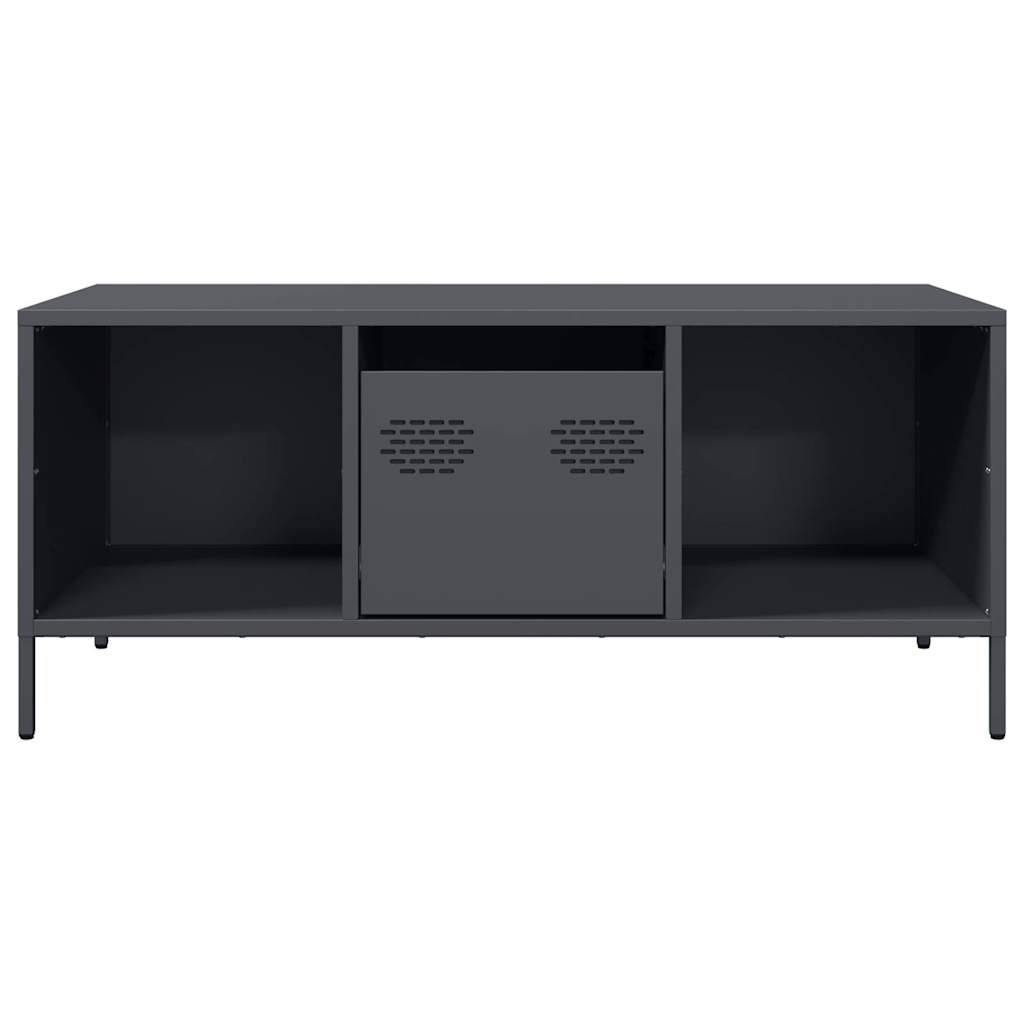 vidaXL Table basse anthracite 101,5x50x43,5 cm Acier laminé à froid