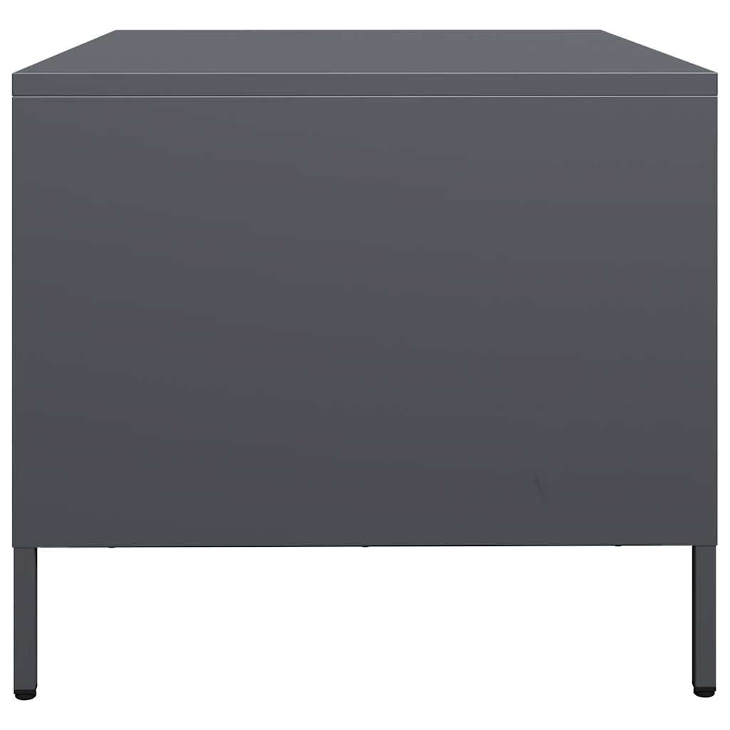 vidaXL Table basse anthracite 101,5x50x43,5 cm Acier laminé à froid