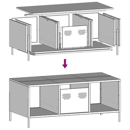 vidaXL Table basse anthracite 101,5x50x43,5 cm Acier laminé à froid