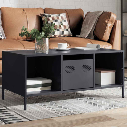 vidaXL Table basse anthracite 101,5x50x43,5 cm Acier laminé à froid