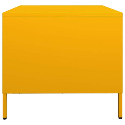 vidaXL Couchtisch Senfgelb 101,5x50x43,5 cm Kaltgewalzter Stahl