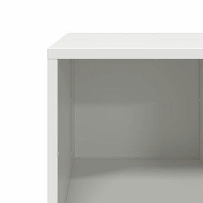 vidaXL Table basse blanc 101,5x50x43,5 cm Acier laminé à froid