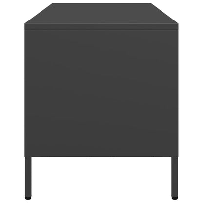 vidaXL TV-Schrank Schwarz 101,5x39x43,5 cm Kaltgewalzter Stahl