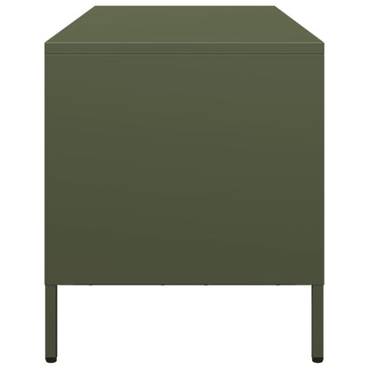 vidaXL TV-Schrank Olivgrün 101,5x39x43,5 cm Kaltgewalzter Stahl