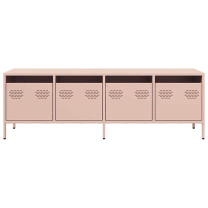 vidaXL Meuble TV rose 135x39x43,5 cm acier laminé à froid