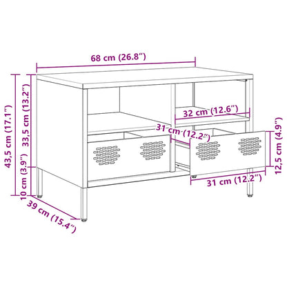 vidaXL TV-Schrank Rosa 68x39x43,5 cm Kaltgewalzter Stahl