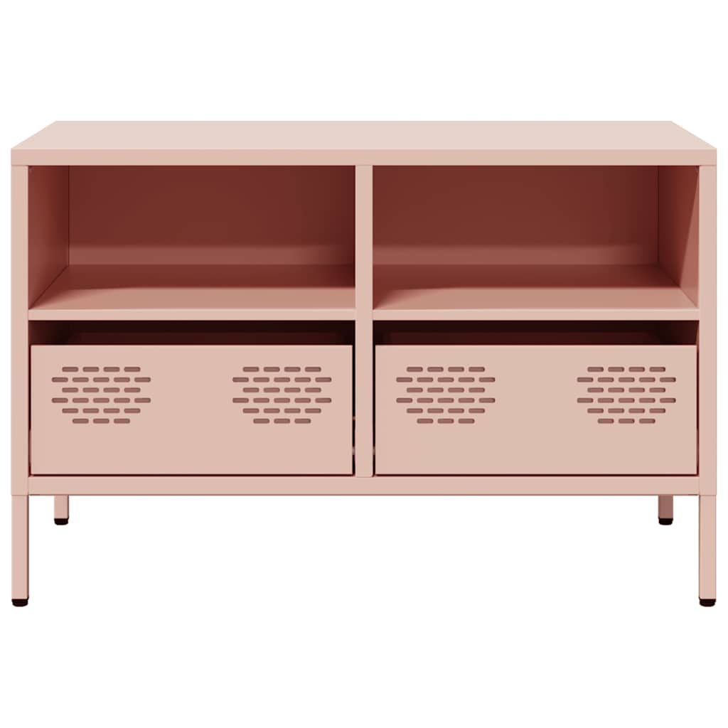 vidaXL TV-Schrank Rosa 68x39x43,5 cm Kaltgewalzter Stahl