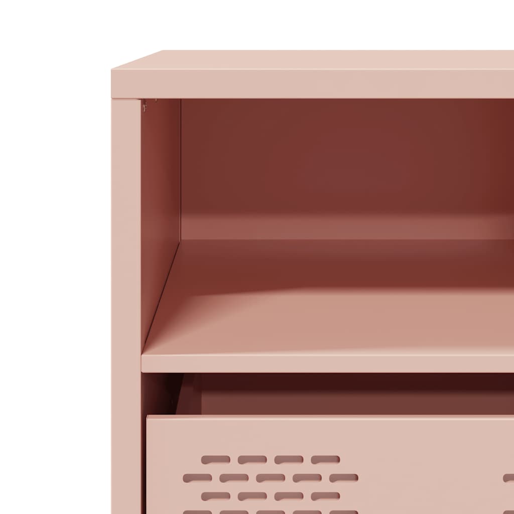 vidaXL TV-Schrank Rosa 68x39x43,5 cm Kaltgewalzter Stahl